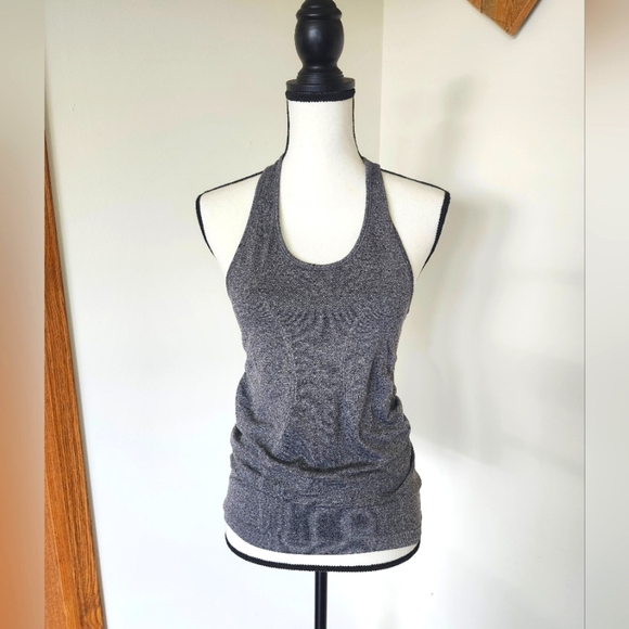 ZYIA Active Gray Racerback Fitted Tank Top Shirt - Picture 1 of 4